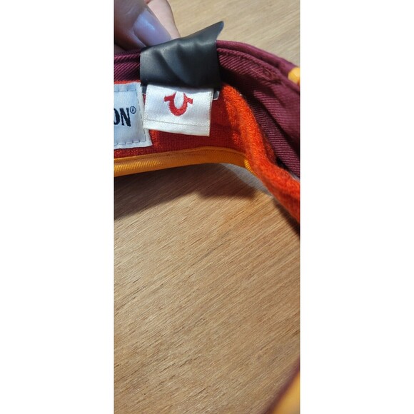 True Religion Sun Visor Hat Cap Adjustable Strap Color Red Multicolor - Picture 6 of 10